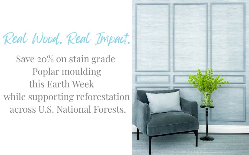 Earth Day 2026: Real Wood Moulding + Our NFF Commitment | Luxe Architectural