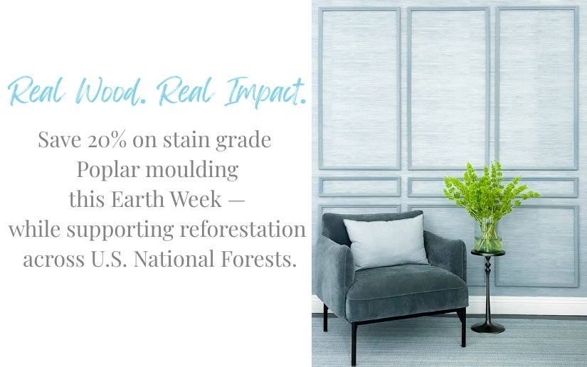 Earth Day 2026: Real Wood Moulding + Our NFF Commitment | Luxe Architectural - Luxe Architectural