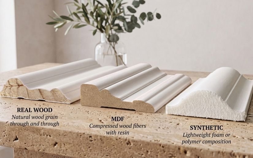 Real Wood vs. MDF vs. PVC Moulding: How to Choose the Right Material - Luxe Architectural