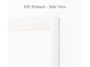 DIY/Primed Side View of Six Piece Self - Adhering Applied Wall Moulding Kit - Luxe Architectural