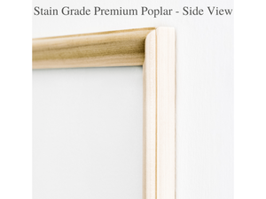 Peel and Stick Moulding Premium "Clear" Stain Grade Poplar Brooklyn Estate Ten Piece Self-Adhering Applied Wall Moulding Kit Side View