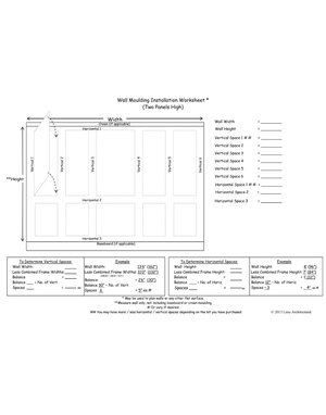 Two Piece Wall Moulding Kit Worksheet how to plan out installation