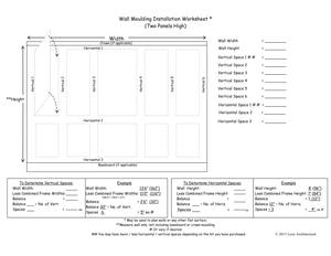 Two Piece Wall Moulding Kit Worksheet how to plan out installation