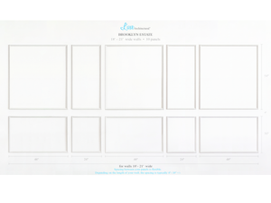 Brooklyn Estate Wall Moulding Kit – 48-24-48-24-48 Panel Layout for 18'–21' Walls