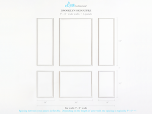 Brooklyn Signature Wall Moulding Kit – 18-36-18 Panel Layout for 7'–8' Walls
