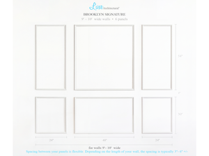 Brooklyn Signature Wall Moulding Kit – 24-48-24 Panel Layout for 9'–10' Walls