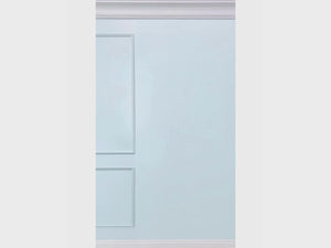 Easy peel and stick installation of self-adhering wall moulding—no nails, no power tools, no mess.