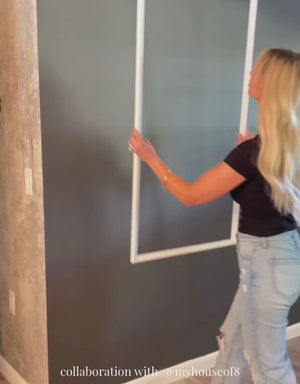 video of Interior room styled with a six piece wall moulding kit for a timeless, classic wall design