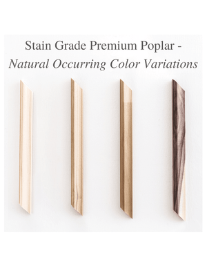 SALE — Two Piece Self-Adhering Wall Moulding Kit — Stain Grade Poplar - Luxe Architectural