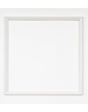 Real wood moulding detail on self-adhering wainscotting frame