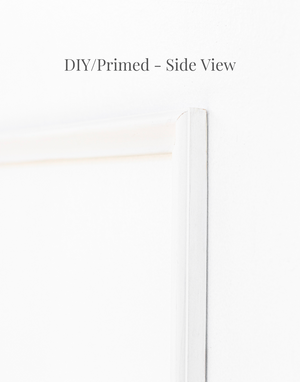 Peel and Stick Moulding Self-Adhering Wall Moulding & Wainscotting - Luxe Architectural DIY Primed Side View 