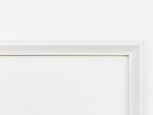 Close up picture of removable & reusable Nine Piece Wall Moulding Kit miters showing quality construction