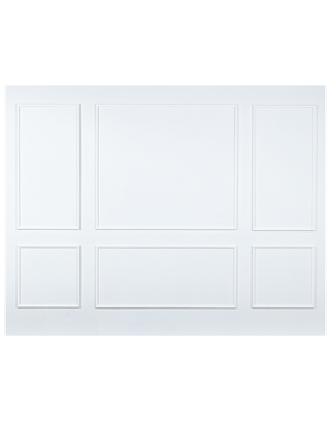 Removable Six Piece Wall Moulding Kit installed on living room feature wall, showcasing balanced proportions for 8' ceilings.