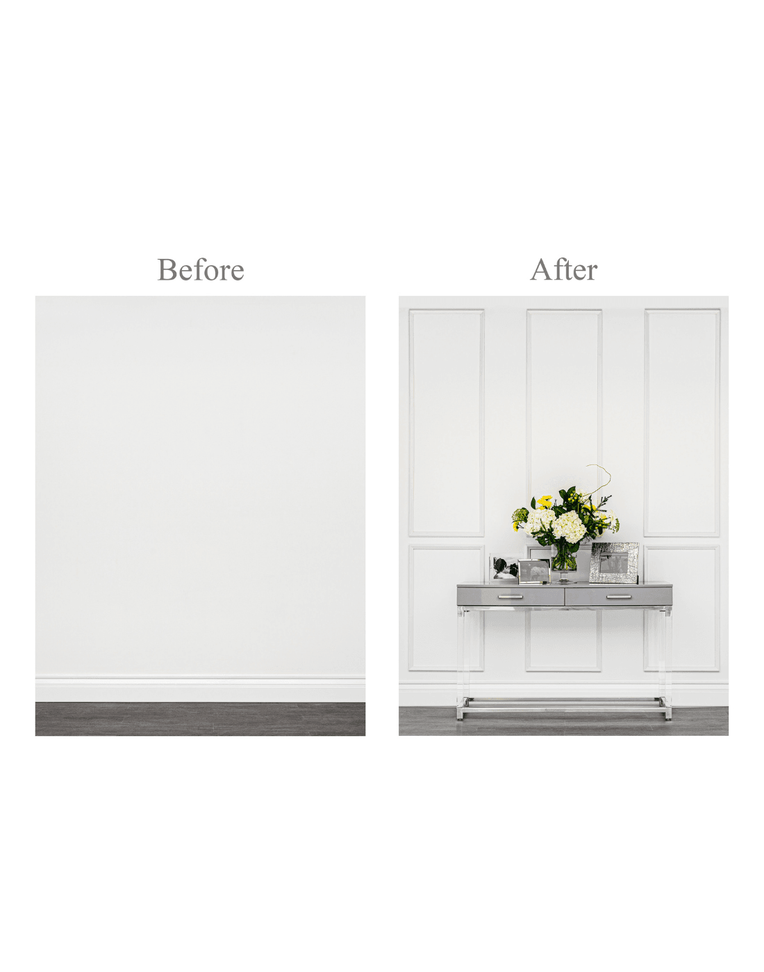 Peel and Stick Moulding Brooklyn Six Piece Self-Adhering Applied Wall Moulding Kit - Luxe Architectural