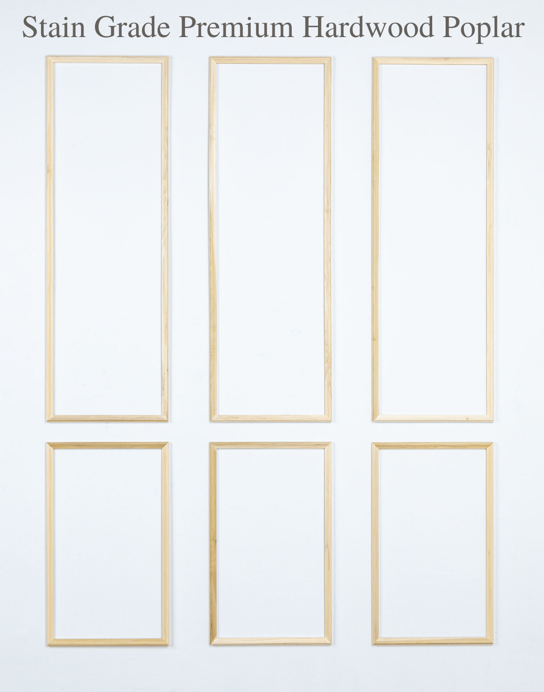 Peel and Stick Moulding Stain Grade Brooklyn Six Piece Self-Adhering Applied Wall Moulding Kit - Luxe Architectural