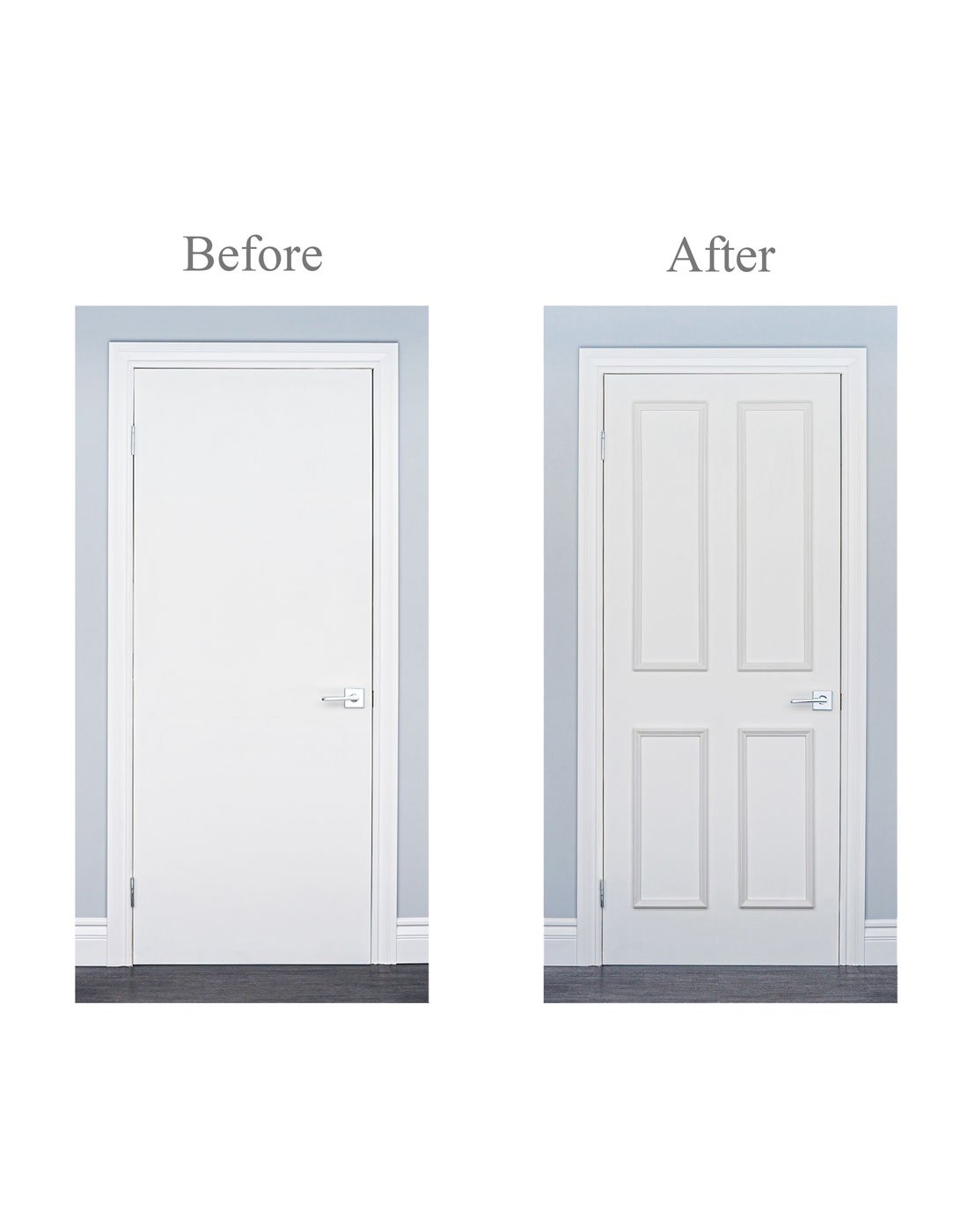 Four Piece Self-Adhering Door Moulding Kit / Bi-Fold Door Moulding Kit - Luxe Architectural