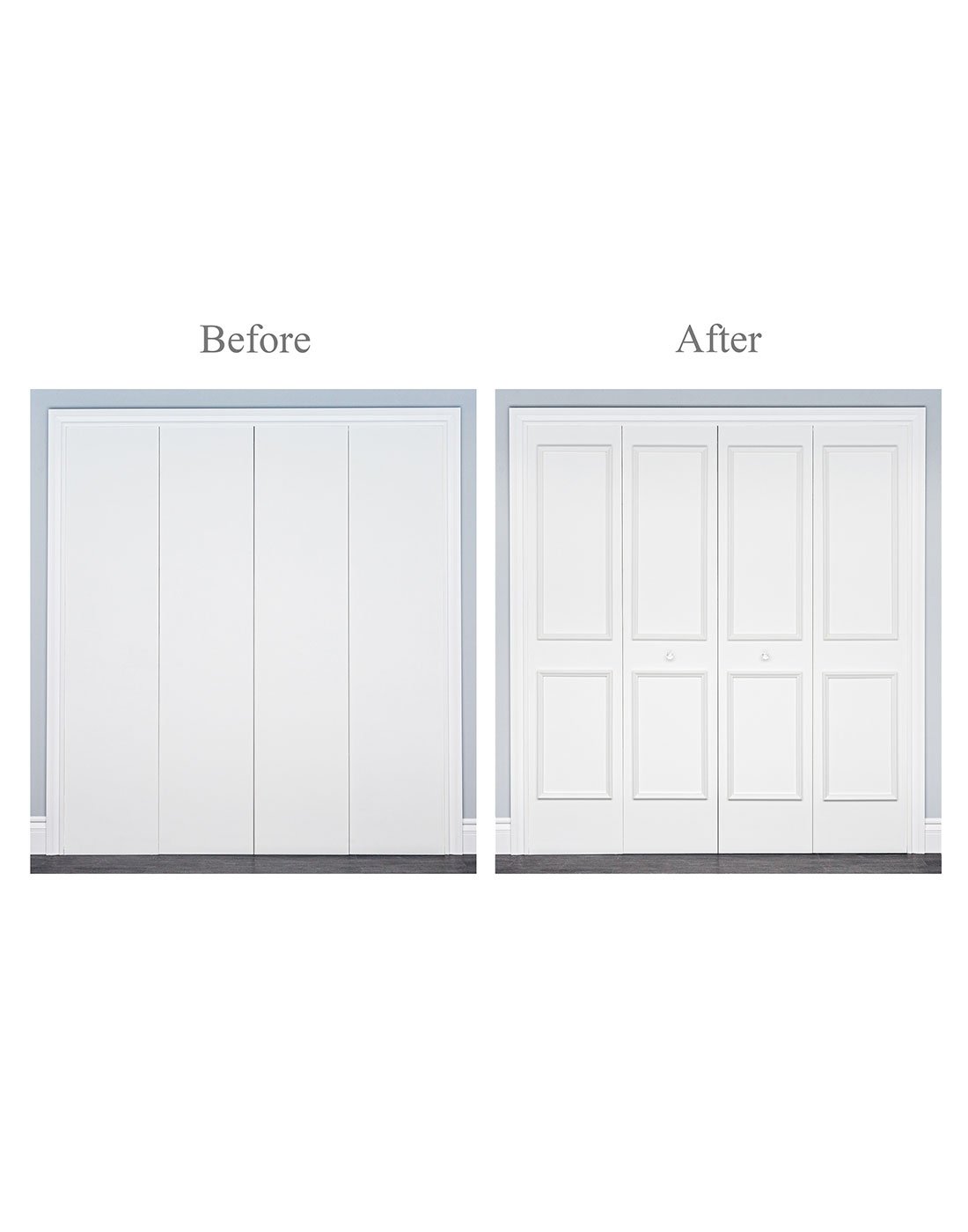 Four Piece Self-Adhering Door Moulding Kit / Bi-Fold Door Moulding Kit - Luxe Architectural