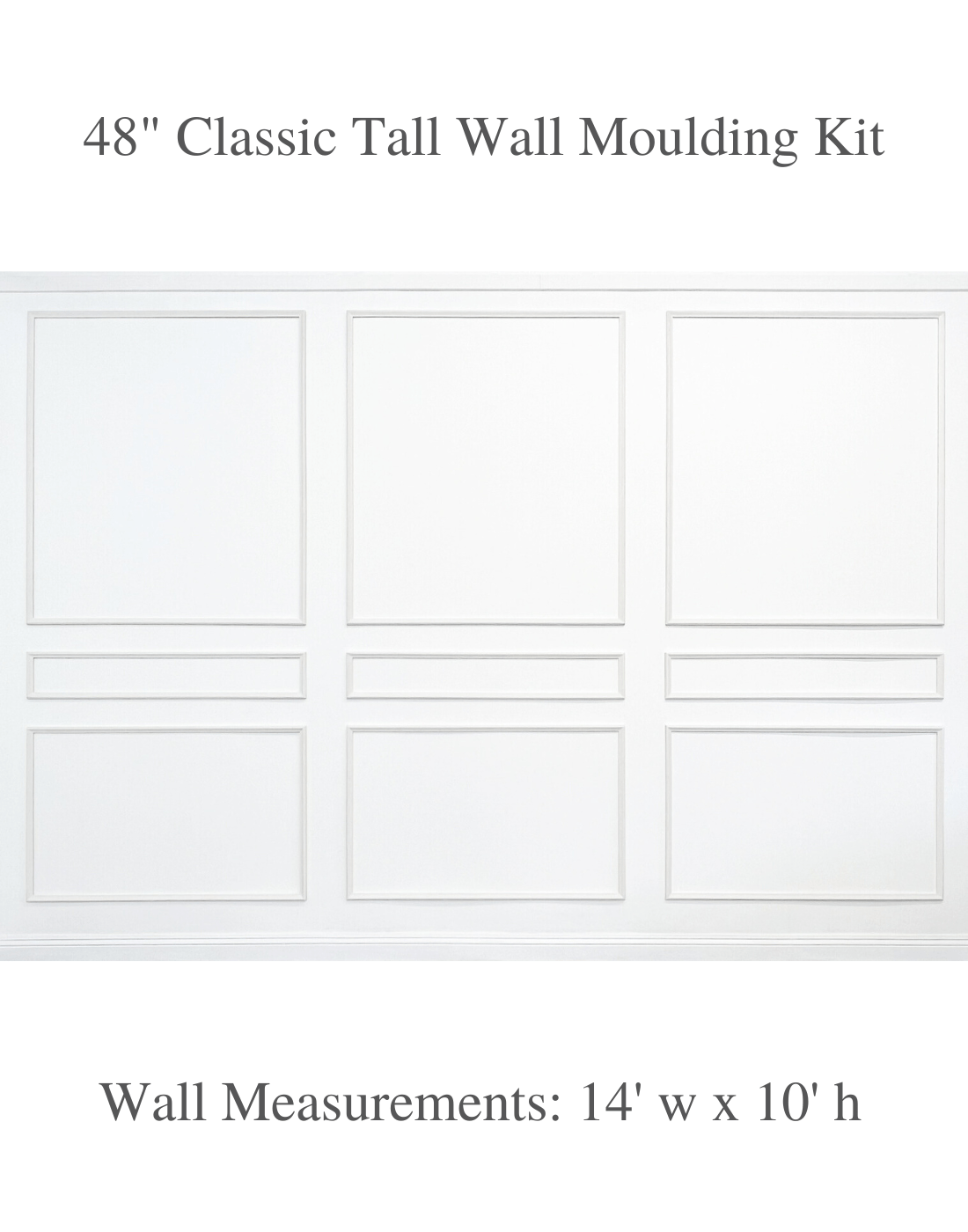 New! Classic Tall Nine Piece Self-Adhering Applied Wall Moulding Kit - Luxe Architectural