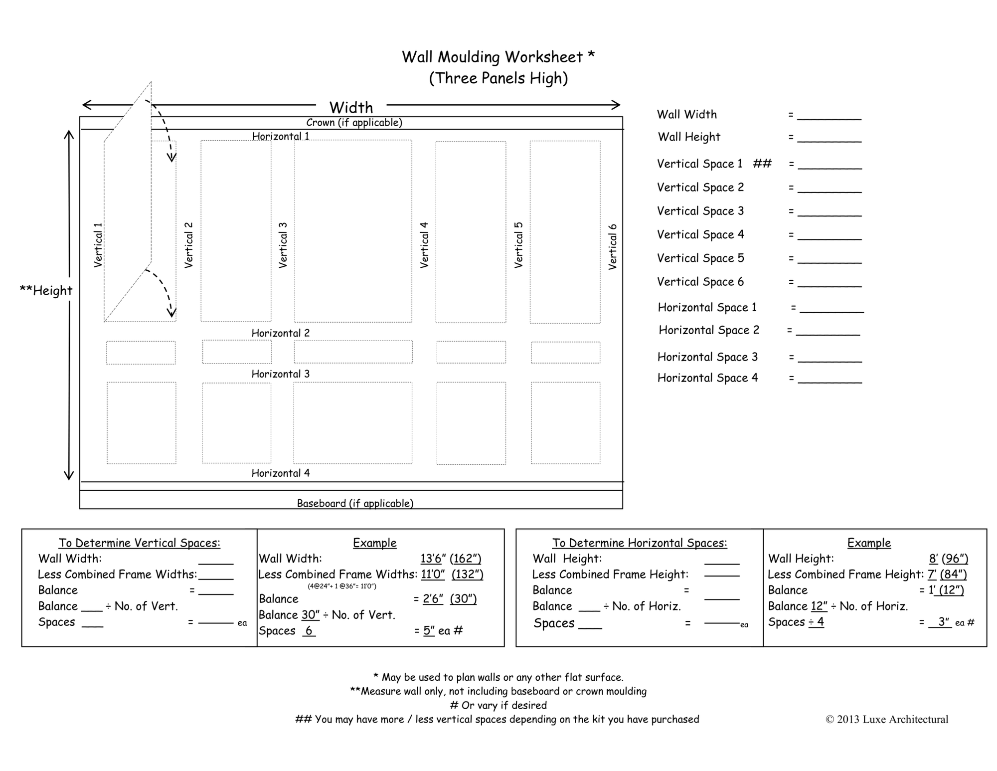 New! Classic Tall Three Piece Self-Adhering Applied Wall Moulding Kit - Luxe Architectural