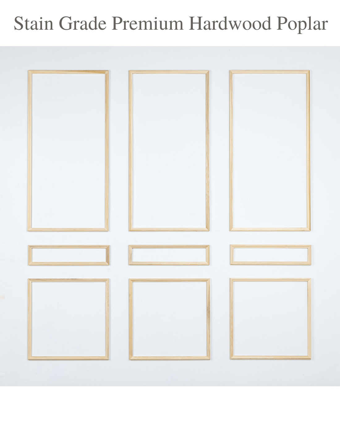 Peel and Stick Moulding Stain Grade Nine Piece Self-Adhering Applied Wall Moulding Kit - Luxe Architectural