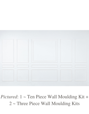 Peel & Stick Removable & Reusable ~ Ten Piece Self-Adhering Applied Wall Moulding Kit - Luxe Architectural