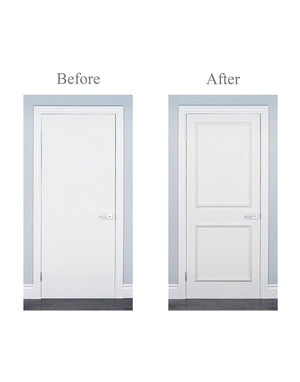 Peel & Stick Removable & Reusable ~ Two Piece Self-Adhering Door Moulding Kit - Luxe Architectural