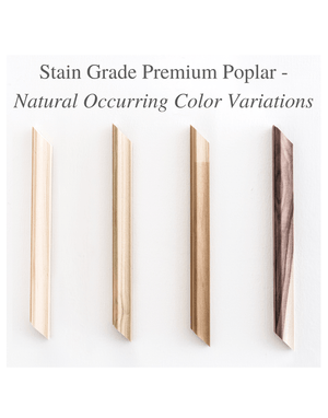 *SALE* Stain Grade Premium Poplar - Classic Three Piece Self-Adhering Wall Moulding Kit - Luxe Architectural