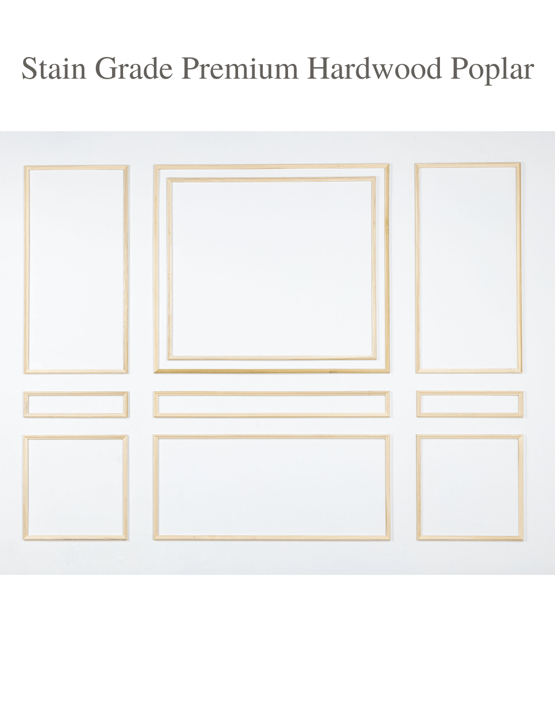 Peel and Stick Moulding Stain Grade Ten Piece Self-Adhering Applied Moulding Kit for Walls - Luxe Architectural